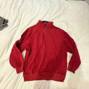Nautica Men's Zip-Up Sweater in Red